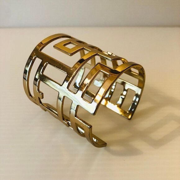Charming Charlie Gold Tone Cuff Bracelet - Picture 1 of 8